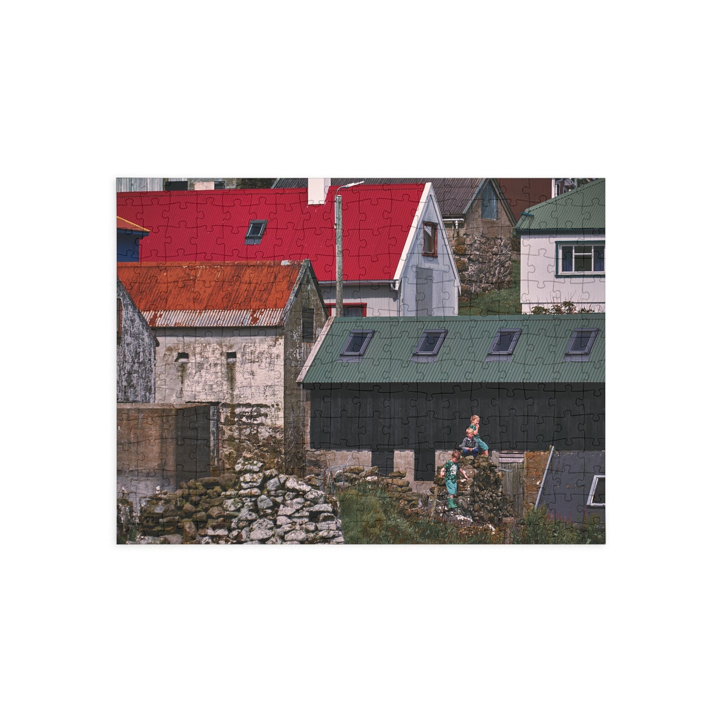 Puzzle - Faroe Islands Village Scene - 252/500 Pieces