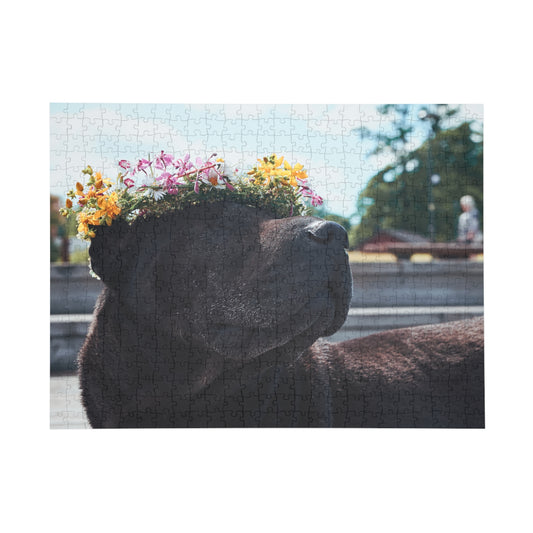 Puzzle - Lulu the Shar Pei with Midsummer Wreath - 252/500 Pieces